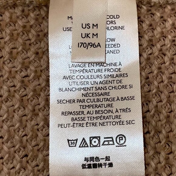 Free People We The Free She’s a Keeper Sweater Tan Pullover Size Medium - Picture 3 of 15